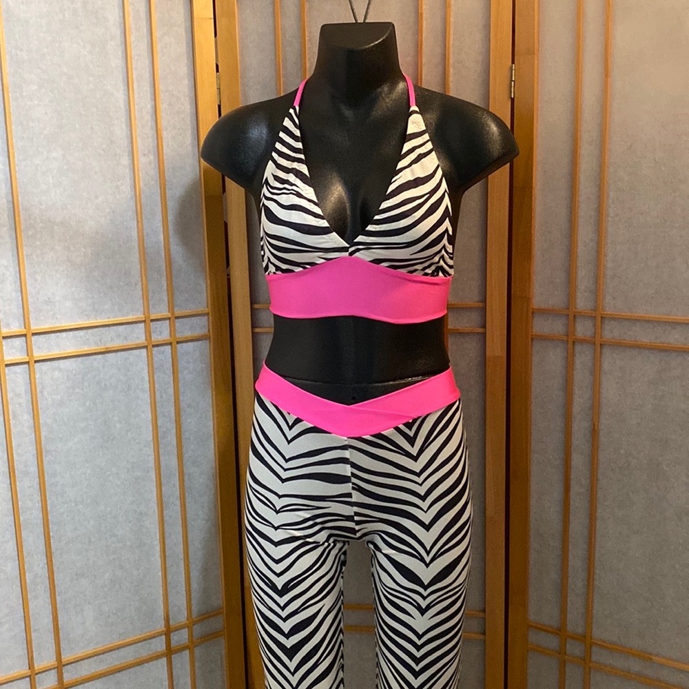 Women’s Zebra Spandex Pant Set